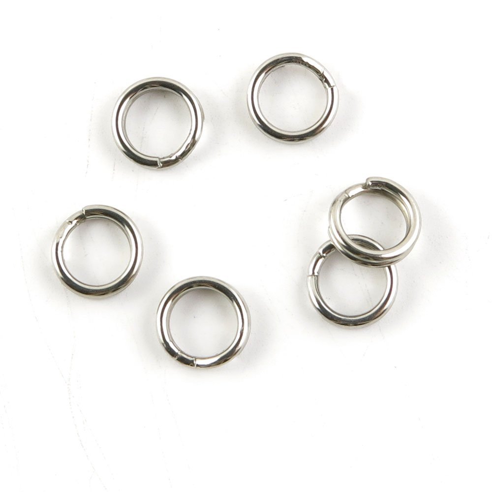 10 Pieces Fishing Swivel Tackle Fly Solid Clip Bulk Lots Wholesale Supplies N0138 Split Ring 8.2MM