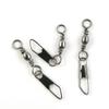 60 Pieces Fishing Swivel Tackle Fly Solid Clip Bulk Lots Wholesale Supplies O0917 Snap Rolling Test 23kg Cross Lock view 1