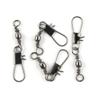 80 Pieces Fishing Swivel Tackle Fly Solid Clip Bulk Lots Wholesale Supplies D0271 Snap Rolling Test 37kg Cross Lock view 1