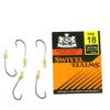 10 Packs (5 pieces hooks per pack) Fishing Swivel Tackle Fly Solid Clip Bulk Lots Wholesale Supplies N0879 Rolling with Hook 18# view 1