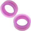 15/16 24mm gauges ear plugs thin silicone flesh tunnels double flare spiral expander stretcher taper MoDTanOiz view 2