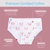 Feathers Girls Butterfly Print Snug Fit Tagless Briefs Underwear - 100% Cotton Super Soft Panties Pink view 3