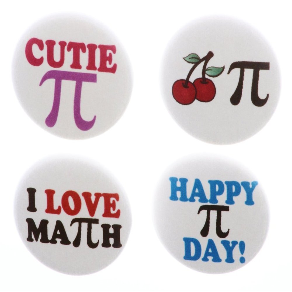 A&T Designs Set 4 Funny Humor Cute Pi Math Symbol Sign 2.25" Keychains Love