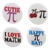 A&T Designs Set 4 Funny Humor Cute Pi Math Symbol Sign 2.25" Keychains Love view 1