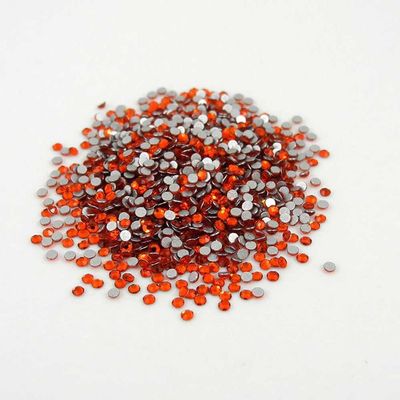 1400 pcs Rhinestone Crystal Glass A Flatback Round Gems Embellishments SZMI0 Orange Red Nacarat