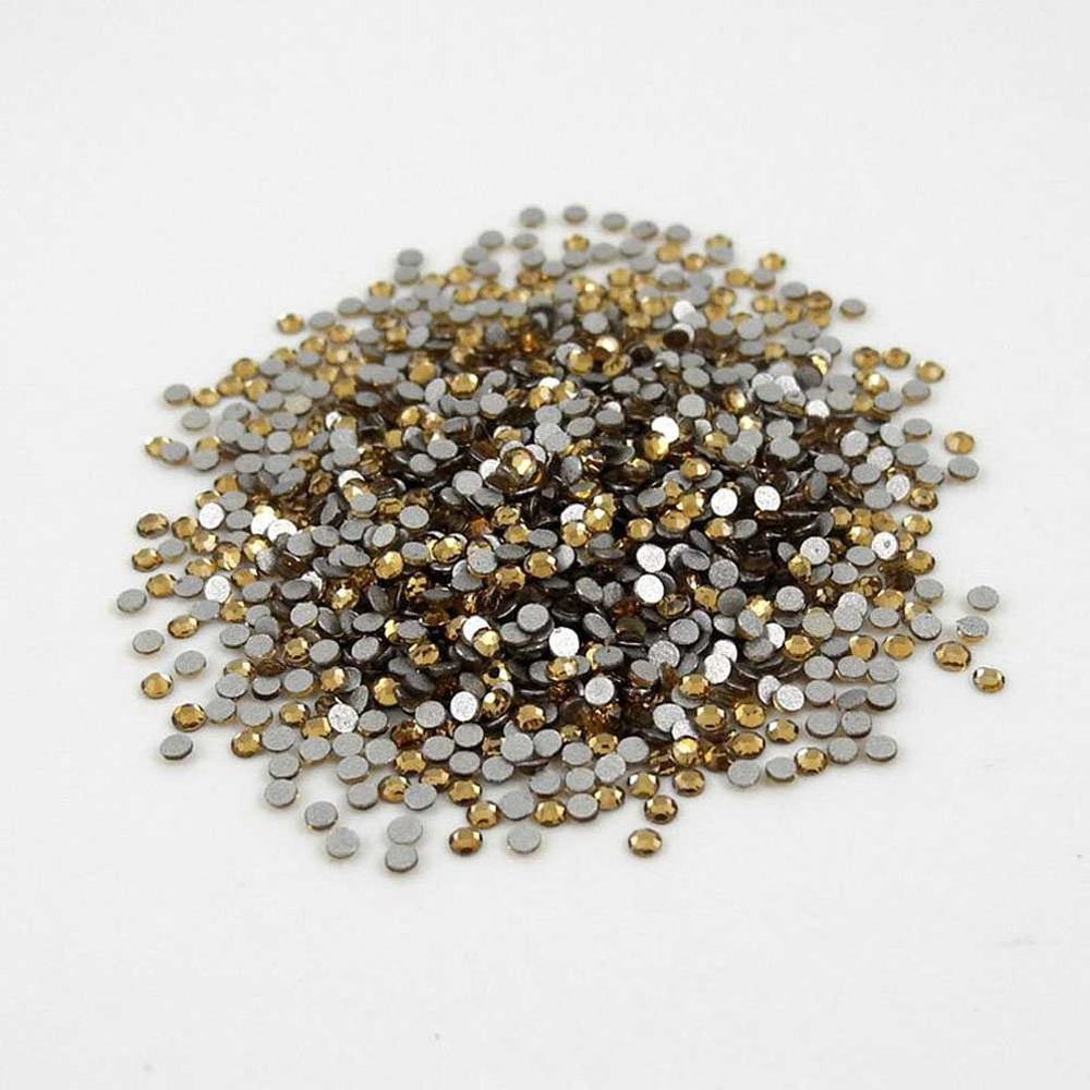 1400 pcs Rhinestone Crystal Glass A Flatback Round Gems Embellishments XXDA0 Crystal Yellow