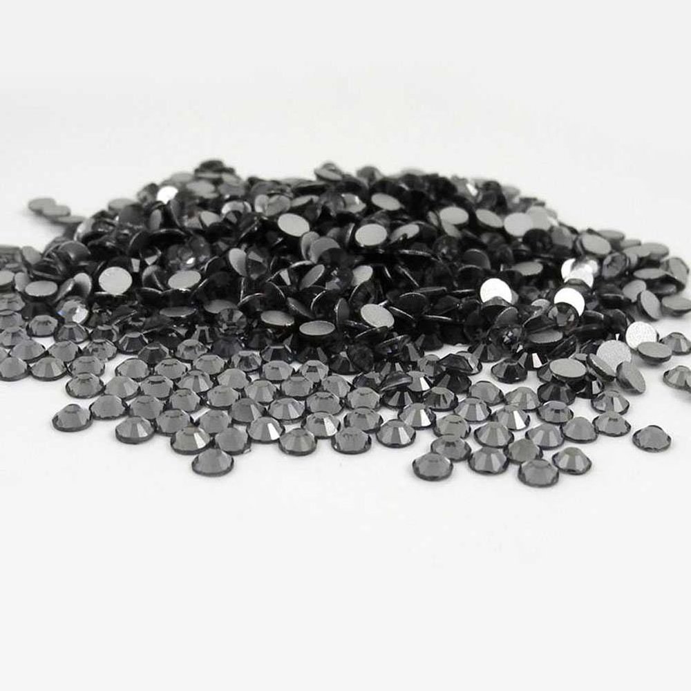 1400 pcs Rhinestone Crystal Glass A Flatback Round Gems Embellishments ZBUL0 Transparent Gray