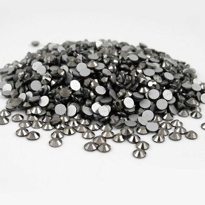 1400 pcs Rhinestone Crystal Glass A Flatback Round Gems Embellishments KNEX0 Jet Black Glossy Black