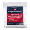 Ben Moore 182117 6450-24-01-BM 14" x 18" White Cotton Zero Waste Rags (10 Pack) view 1