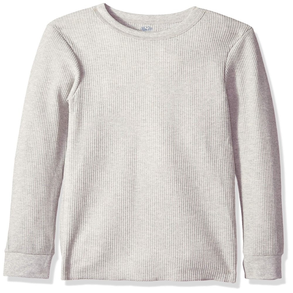 Fruit of the Loom Men's Classic Midweight Waffle Thermal Underwear Crew Top (1 & 2 Packs), Light Grey Heather, XX-Large