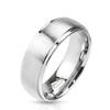 Marimor Jewelry Her and His 3 Piece Stainless Steel Wedding Engagement Ring and Classic Men's Band Set Size Women's 11 Men's 06 view 3