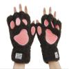 Fluffy Cat Claw Fingerless Bear Paw Mitten Gloves , Halloween Cosplay - Coffee view 2