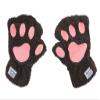 Fluffy Cat Claw Fingerless Bear Paw Mitten Gloves , Halloween Cosplay - Coffee view 4
