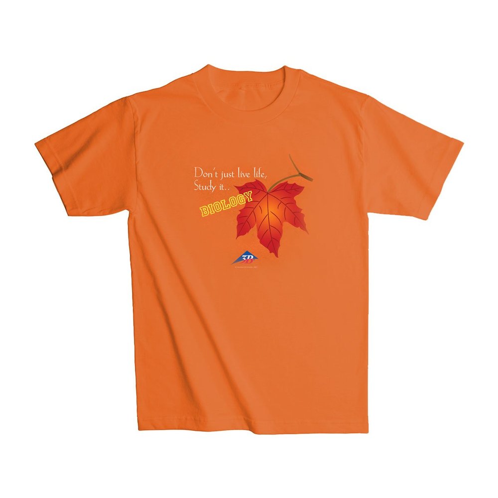 3B Scientific W49475M Study Life: Biology Tee, Medium, Orange