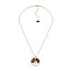 AeraVida Charisma 30 mm Tree of Life Stone and Brass Pendant Necklace (Brown) view 2