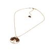 AeraVida Charisma 30 mm Tree of Life Stone and Brass Pendant Necklace (Brown) view 3