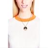 AeraVida Charisma 30 mm Tree of Life Stone and Brass Pendant Necklace (Brown) view 4