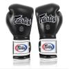 Fairtex Muay Thai Boxing Gloves BGV9 - Heavy Hitter Mexican Style Training & Sparring Gloves for Kick Boxing MMA K1 (Black/White Piping, 14 oz) view 3
