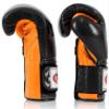 Fairtex Muay Thai Boxing Gloves BGV9 - Heavy Hitter Mexican Style Training & Sparring Gloves for Kick Boxing MMA K1 (Black/Orange, 14 oz) view 4