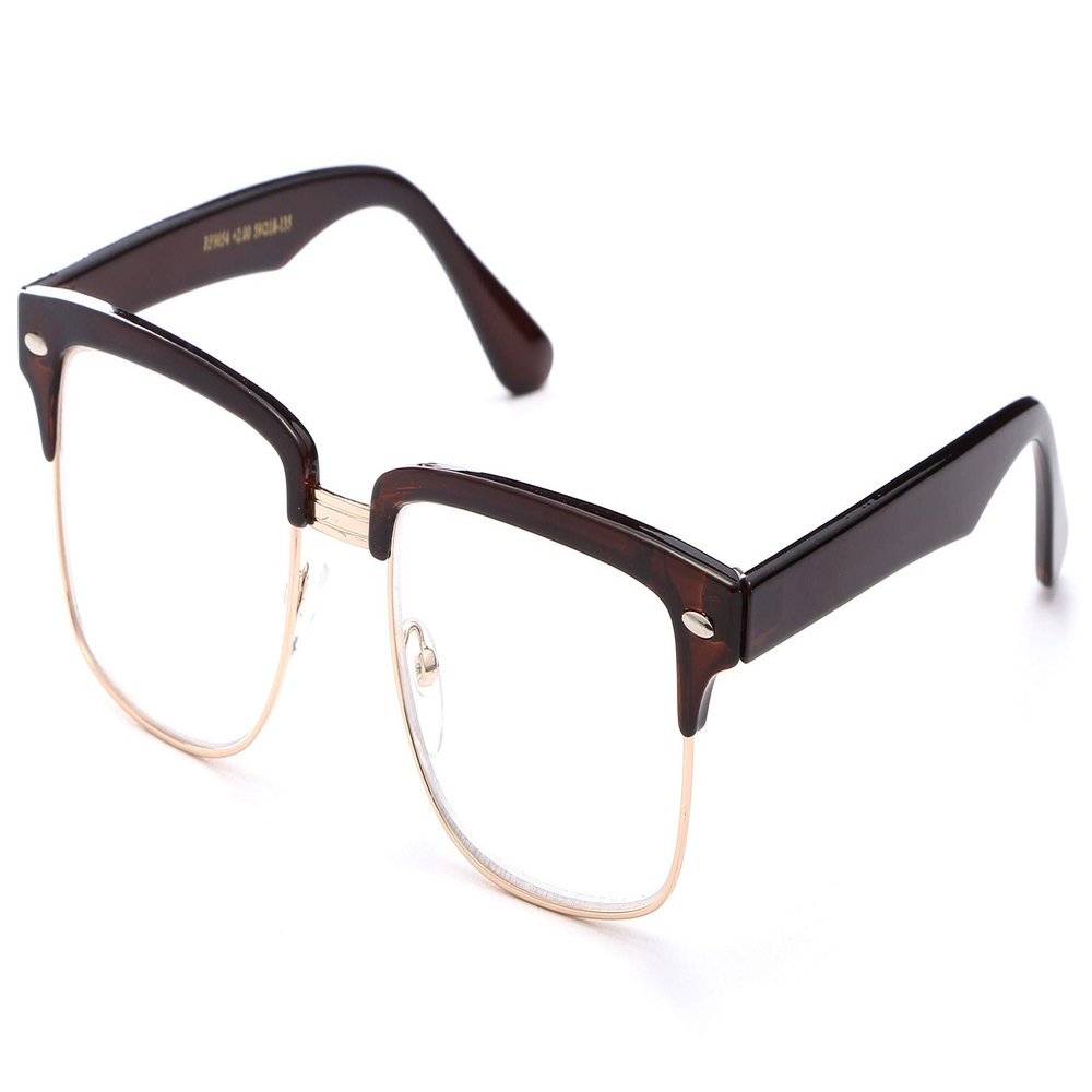 Slim Squared Style Celebrity Fashionista Pattern Temple Reading Glasses by IG
