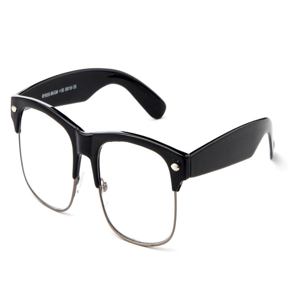 Newbee Fashion - Slim Thick Squared Style Celebrity Fashionista Pattern Temple Reading Glasses by IG
