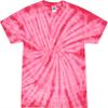 Colortone 100% Cotton Spider Tie Dye T-Shirt for Kids 10-12, Medium, Spider Pink view 1