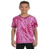 Colortone 100% Cotton Spider Tie Dye T-Shirt for Kids 10-12, Medium, Spider Pink view 2