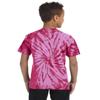 Colortone 100% Cotton Spider Tie Dye T-Shirt for Kids 10-12, Medium, Spider Pink view 3