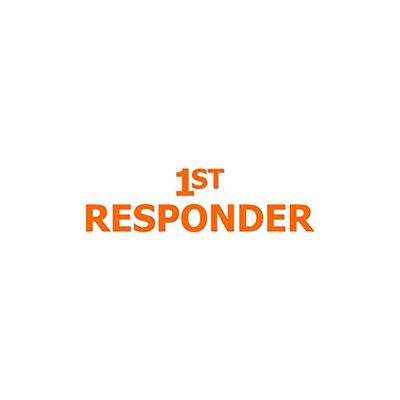 1st Responder - Vinyl Decal Sticker - 9" x 2.5" - Orange