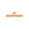 1st Responder - Vinyl Decal Sticker - 9" x 2.5" - Orange view 1