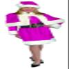 Forum Women's Miss Santa Costume Dress, Pink/White, One Size view 1