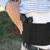 AlphaHolster Side Draw Belly Band Gun Holster with Dual Magazine Pouch. Left or Right Hand Draw Concealed Carry (Medium Beige) view 3