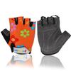 Anser Riding Gloves Cycling Gloves Breathable Bike Gloves Sport Gloves for Children (L, Orange Flower) view 1