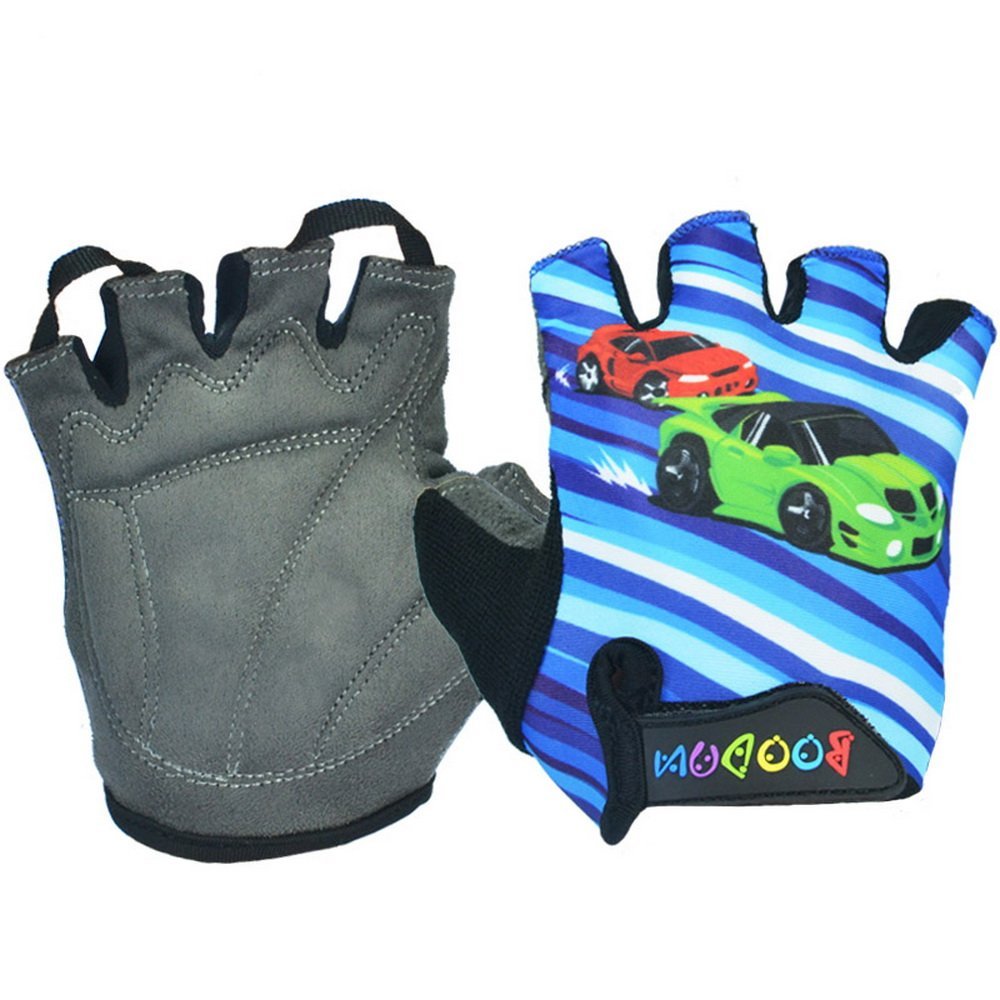 Anser Riding Gloves Cycling Gloves Breathable Bike Gloves Sport Gloves for Children (L, Green Car)