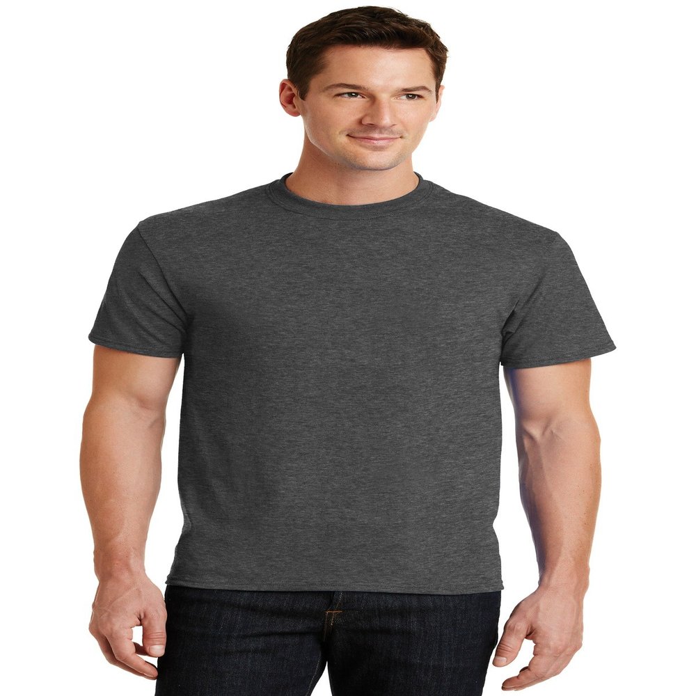 Port & Company PC55 50/50 Cotton/Poly T-Shirt - Dark Heather Grey - 4XL