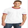 Port & Company Mens 5.4-oz 100% Cotton Ringer Tee PC54R -White/Red 4XL view 1