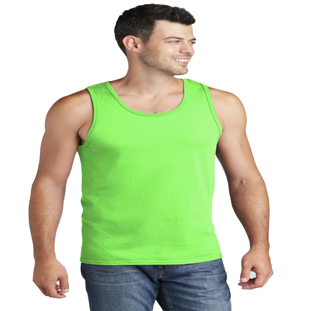 Port & Company Core Cotton Tank Top-PC54TT-2XL-Neon Green
