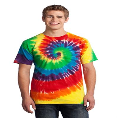 Port & Company PC147 Essential Tie-Dye Tee, Blaze Rainbow, Small [Apparel]