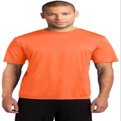 Port & Company Performance Tee | UPF 50 Athletic Workout Clothing for Spring & Summer | PC380, Neon Orange, Medium