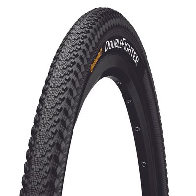 Continental XC/Enduro Tires Wire Bead Double Fighter III 29 X 2.0 BW (700X50), Black/Black