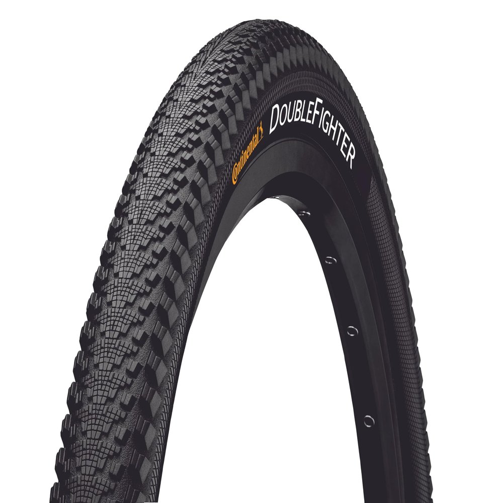 Continental XC/Enduro Tires Wire Bead Double Fighter III 29 X 2.0 BW (700X50), Black/Black