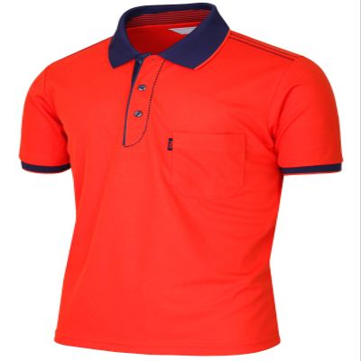BCPOLO Men's Athletic Polo Dri-Fit Short Sleeve Polo Shirt-Scarlet M