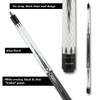 Action Black & White Billiards Pool Cue Stick - Crown Points - 21oz view 3