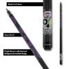 Action Calavera Billiards Pool Cue Stick - Pinata - 21oz view 3