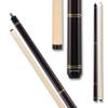 Action VAL24 Value Series Pool Cue - 58" Cue - Hard Maple Shaft with 13mm Boar Skin Tip - Dark Chocolate with Silver Rings, 18oz
