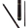 Action VAL24 Value Series Pool Cue - 58" Cue - Hard Maple Shaft with 13mm Boar Skin Tip - Dark Chocolate with Silver Rings, 20oz view 2