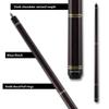 Action VAL24 Value Series Pool Cue - 58" Cue - Hard Maple Shaft with 13mm Boar Skin Tip - Dark Chocolate with Silver Rings, 20oz view 3