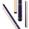 Action VAL25 Value Series Pool Cue - 58" Cue - Hard Maple Shaft with 13mm Boar Skin Tip - Purple with Crome and Turquoise Rings, 20oz view 1