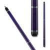 Action VAL25 Value Series Pool Cue - 58" Cue - Hard Maple Shaft with 13mm Boar Skin Tip - Purple with Crome and Turquoise Rings, 20oz view 2