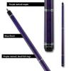 Action VAL25 Value Series Pool Cue - 58" Cue - Hard Maple Shaft with 13mm Boar Skin Tip - Purple with Crome and Turquoise Rings, 20oz view 3